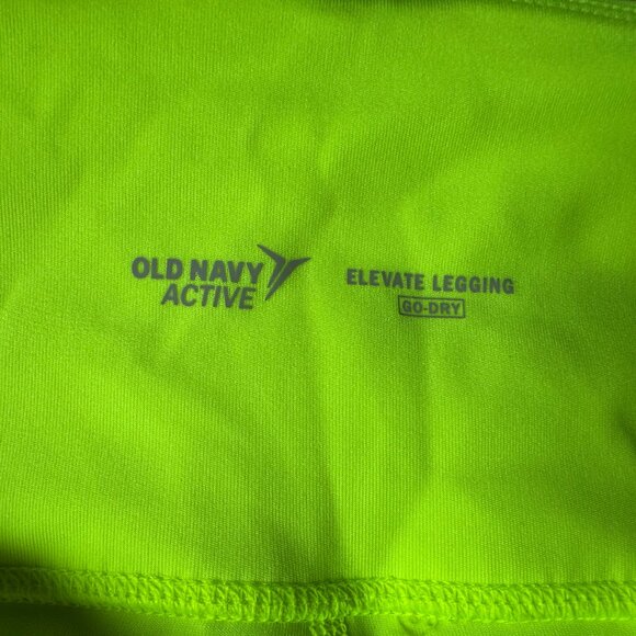 Old Navy Active Elevate Go-Dry High-rise Leggings XXL Fluorescent Yellow NWT - Picture 11 of 12